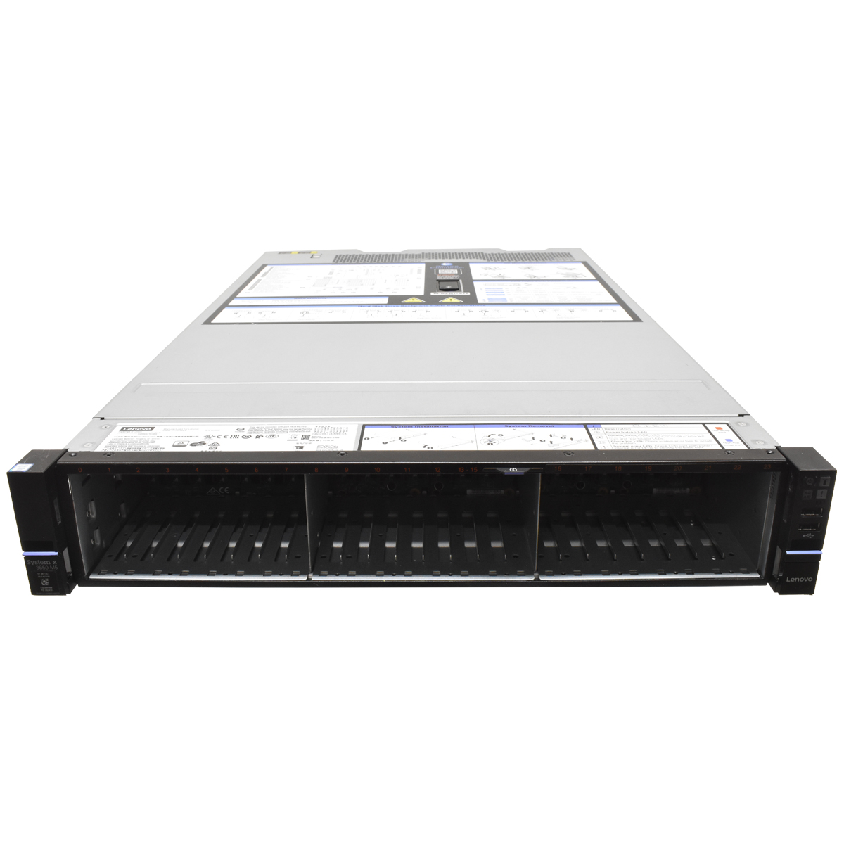 Lenovo System x3650 M5 Server Barebone no CPU no PC4 16x SFF 2,5 Zoll M5210 12G Lenovo System x3650 M5 Server Barebone no CPU & PC4 M5210 12G 24x SFF 2,5"
