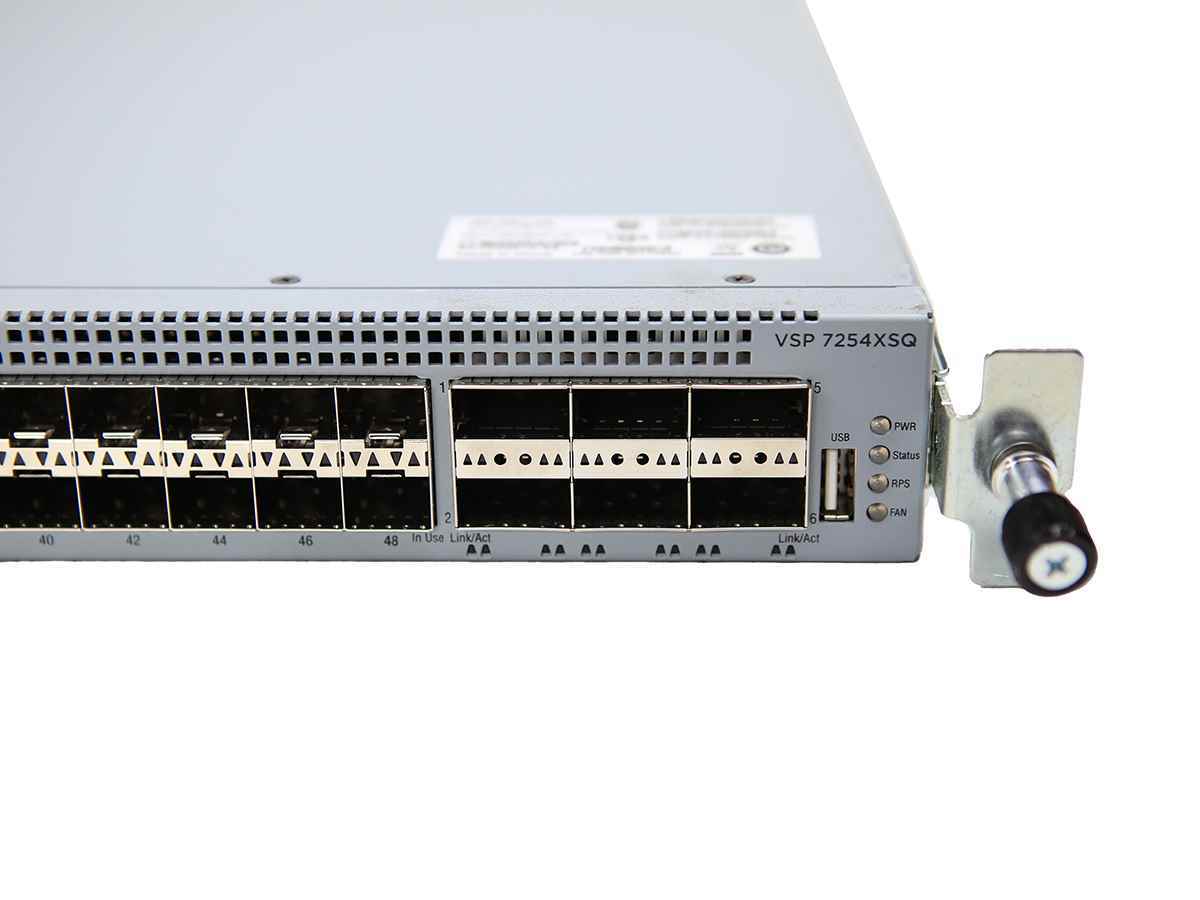 Avaya VSP 7254XSQ EC720001X-E6/3X-E6 48-Ports SFP+ 10GE Switch 6x 40G QSFP+ Rack Ears