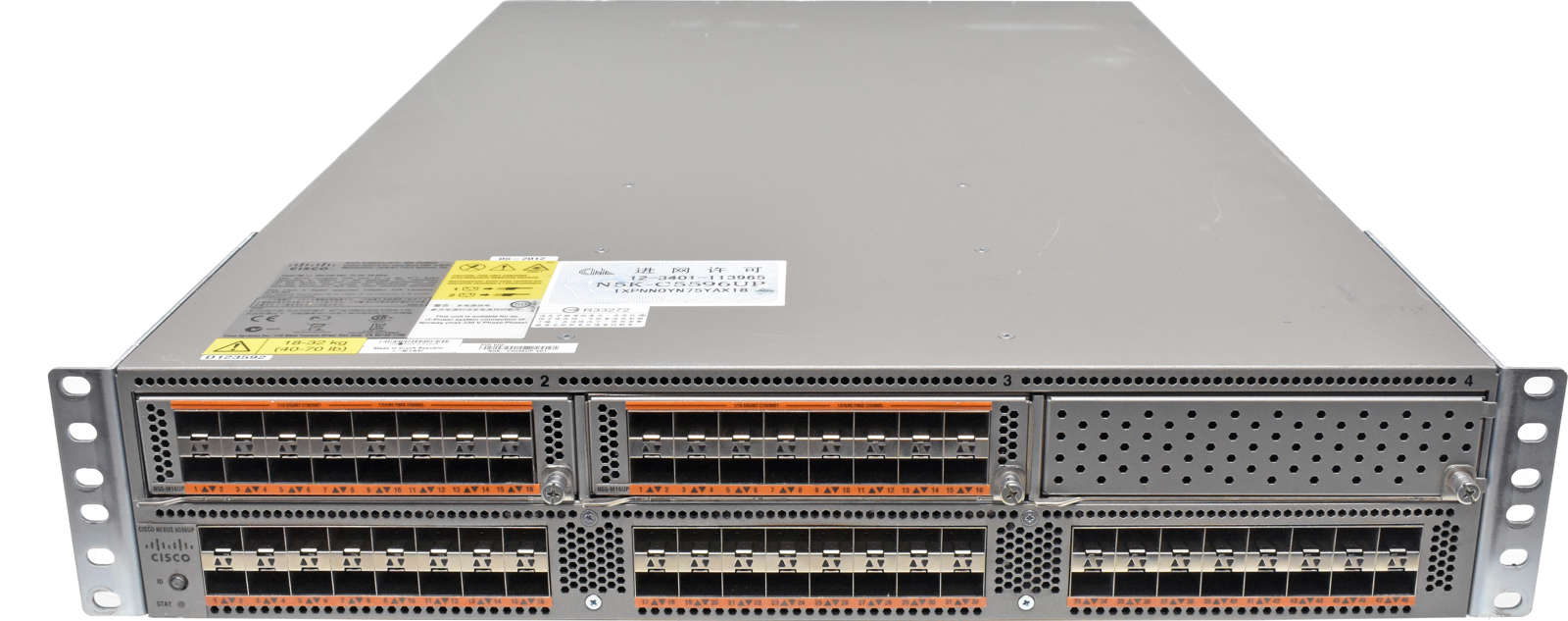 Cisco-Nexus-N5K-C5596UP-68-3884-03-48-Port-10GE-FC-001.jpg Cisco Nexus N5K-C5596UP 68-3884-03 48-Port 10GE/FC Switch 2x16-Port Expansion Modul N55-M16UP