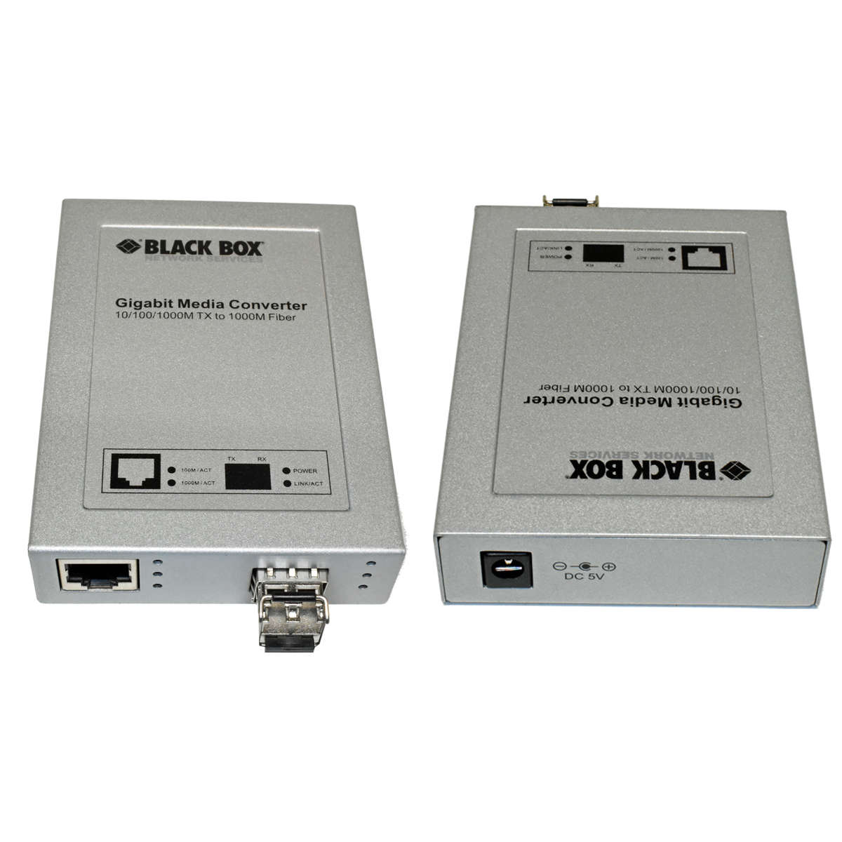 Black-Box-LGE217AE-Gigabit-Media-Converter-for-100-001.jpg Black Box LGE217AE Gigabit Media Converter for 1000 BASE-TX into 1000 BASE-SX / LX without 5V Power Supply
