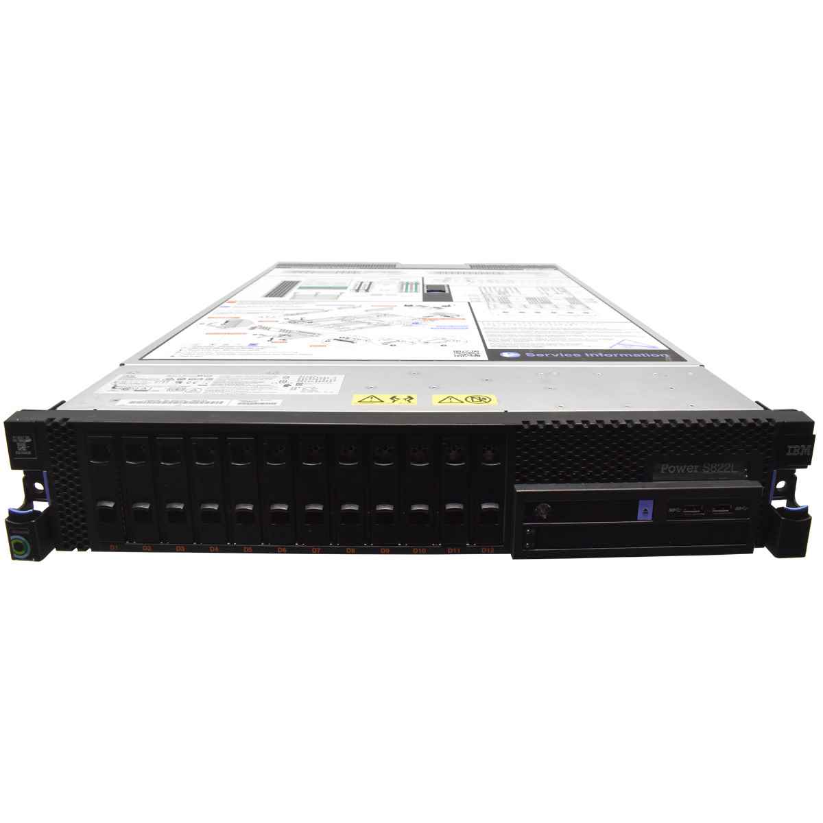 IBM Power S822L 2x Power8 3.425 Ghz 10-Core CPU no RAM PC3 12x SFF 2,5 8247-22L IBM Power S822L 2x Power8 3.425 Ghz 10-Core CPU 512 GB RAM PC3 12x SFF 2,5