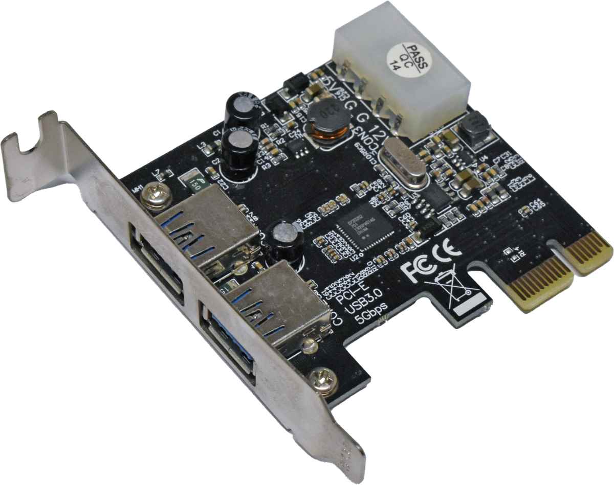 Universal 2-Port PCI-E USB 3.0 Controller Card Low Profile