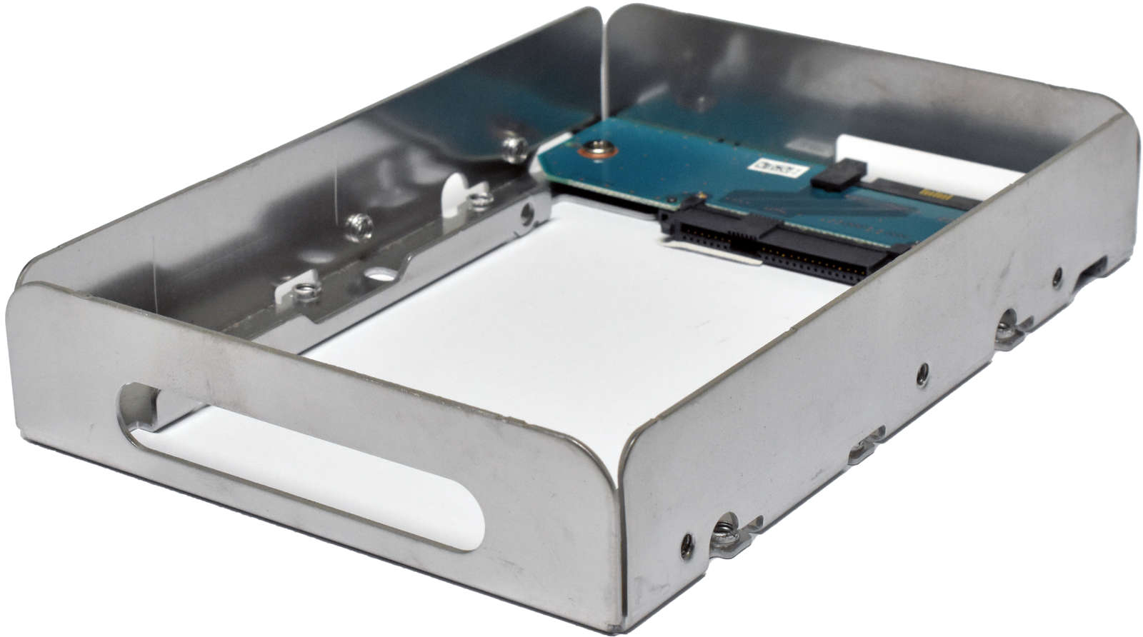 Toshiba-FKU23A-A5A002829010-3-5-to-2-5-SAS-SSD-Cad-003.jpg Toshiba FKU23A A5A002829010 3.5" to 2.5" SAS SSD Caddy / Adapter/ Interposer + srews