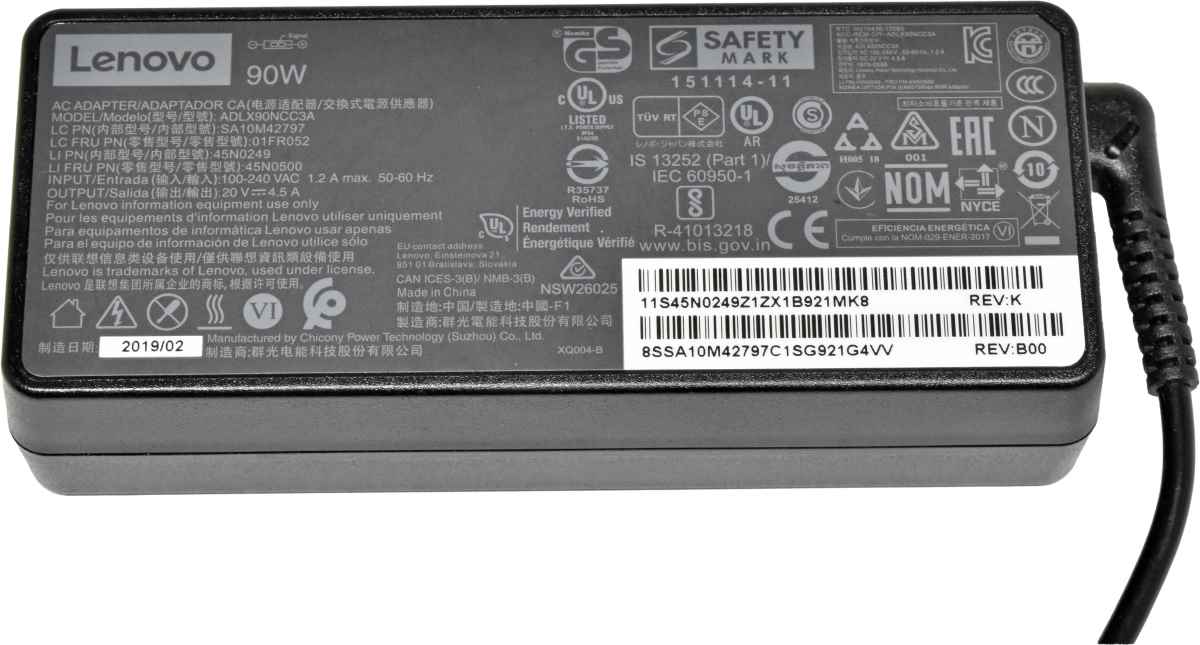 Lenovo 45N0249 Netzteil 90W 20V for Thinkpad T440, T450, T460, T470, L440, L450, L560, L570, x240, x250, x260, etc.
