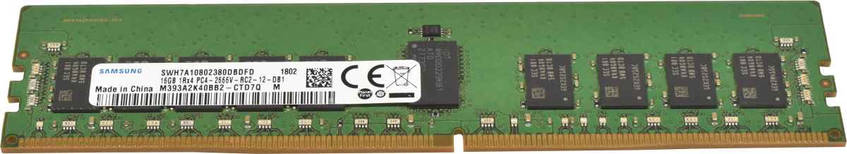 Samsung 16GB 1Rx4 PC4-2666V-RC2-12 Server RAM ECC DDR4 M393A2K40BB2-CTD 32 GB Samsung 2x 16GB 1Rx4 PC4-2666V-RC2-12 Server RAM ECC DDR4 M393A2K40BB2-CTD