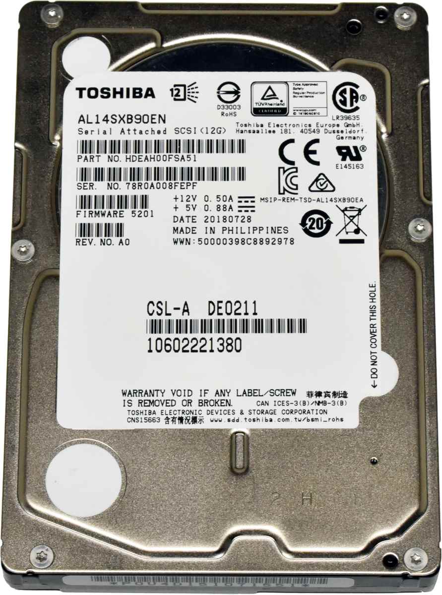 Toshiba AL14SXB90EN HDEAH00FSA51 900GB 12G SAS 2.5" 15K HDD Toshiba AL14SXB90EN HDEAH00FSA51 900GB 12G SAS 2.5" 15K HDD