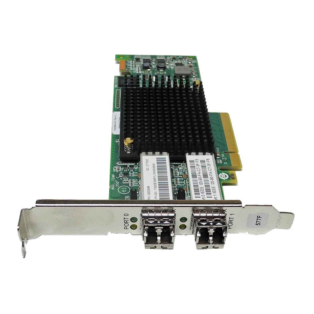IBM 577F LPE16002 2-Port 16Gb/s PCIe x8 FC Host Bus Adapter 00D8548 FP +2x SFP+ IBM 577F LPE16002 Dual-Port 16Gb/s PCIe x8 FC Host Bus Adapter 00E3496 FP