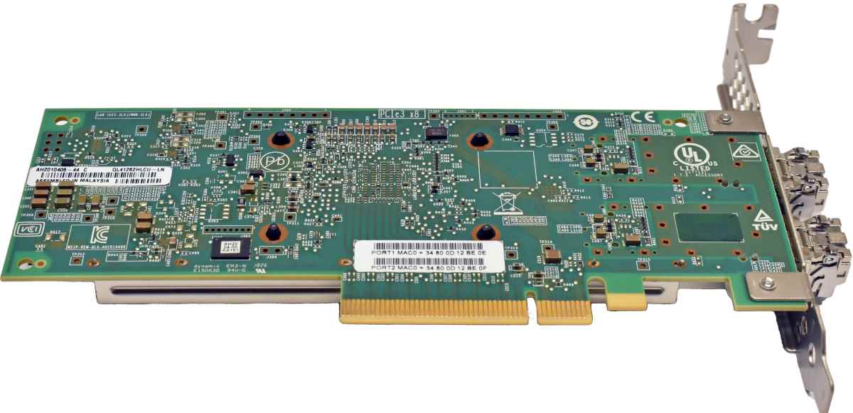 Lenovo QLogic QL41262 01KR587 Dual-Port 10Gb Adapter 4150X SFP28 High Profile Lenovo QLogic QL41262 01KR587 Dual-Port 10Gb Adapter 4150X SFP28 High Profile