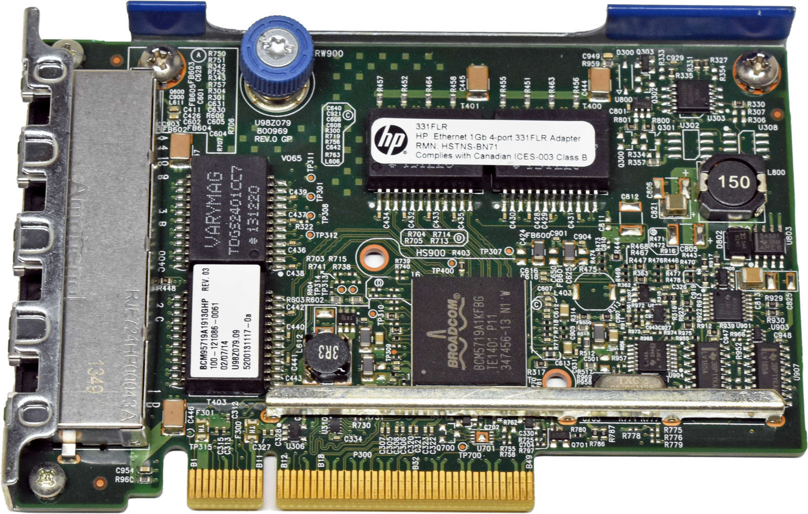 HP-331FLR-4-Port-PCIe-x8-Gigabit-Ethernet-Network-003.jpg HP 331FLR 4-Port PCIe x8 Gigabit Ethernet Network Adapter 629133-001 634025-001 ohne Kühler