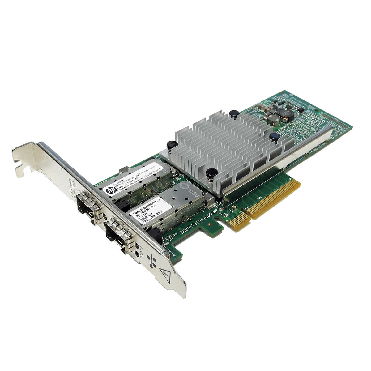HP-CN1100R-Dual-Port-10GbE-FC-SFP-PCIe-x8-Converge-001.jpg HP CN1100R Dual-Port 10GbE FC SFP+ PCIe x8 Converged Network Adapter 706801-001