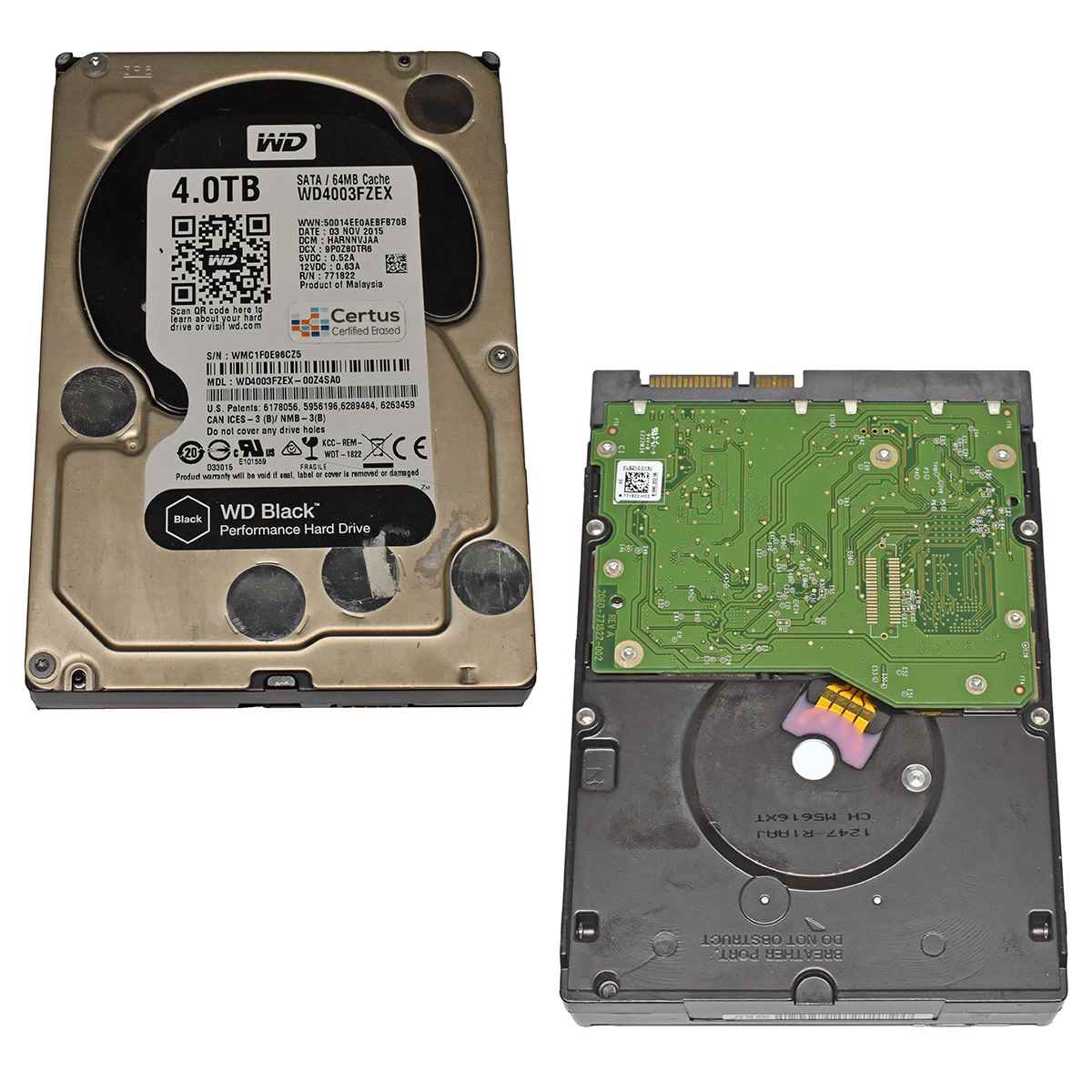 Western Digital HDD Festplatte 4TB 3.5" 7,2K SATA 6G WD4003FZEX