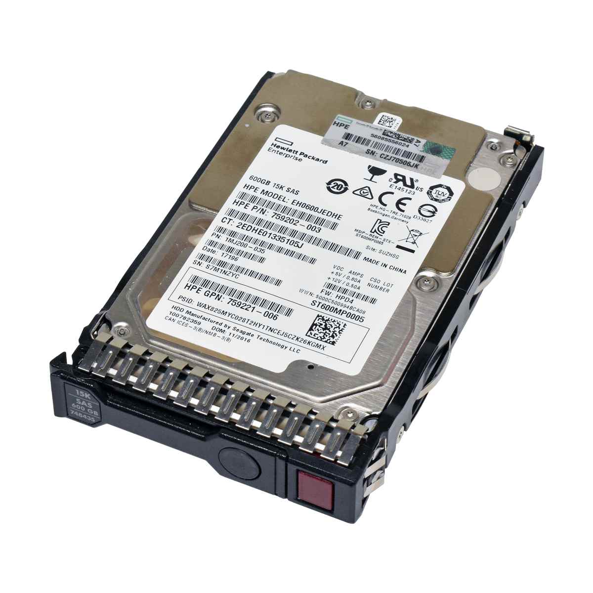 HP 600GB 2.5" 12G 15K SAS HDD Festplatte 759548-001