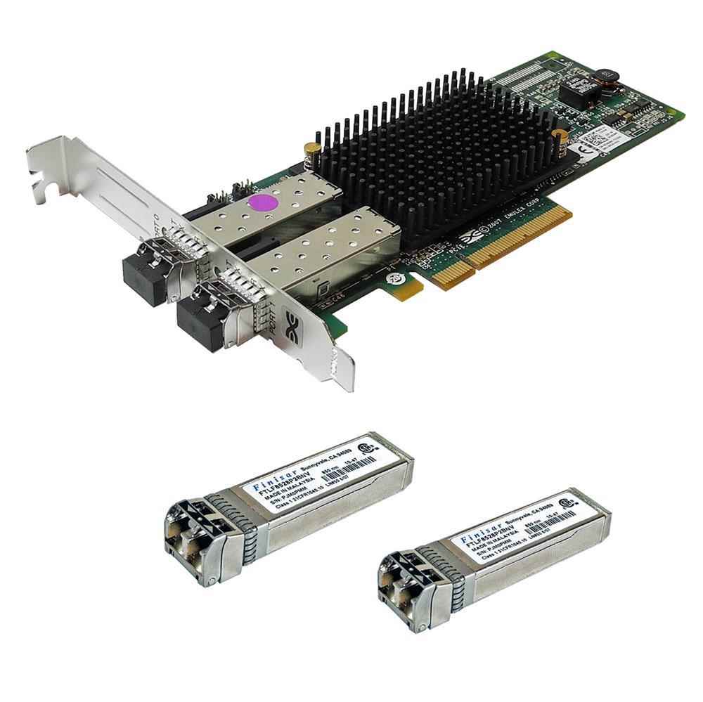IBM 5287 74Y3457 Emulex P005414 Dual-Port 10GE SFP+ PCIe x8 Server Adapter + GBICs FP