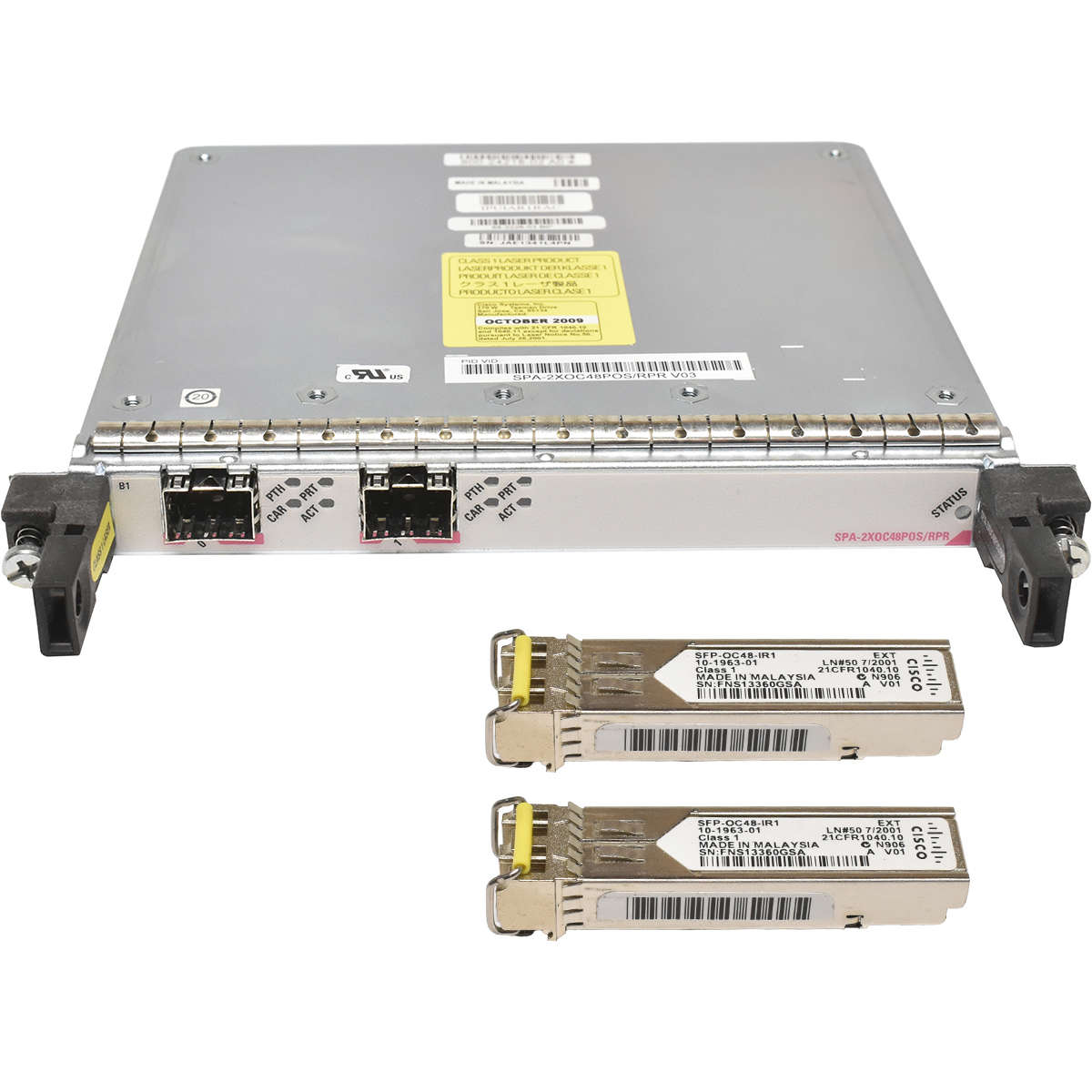 Cisco-Module-SPA-2XOC48POS-RPR-2-Ports-OC-48c-STM-001.jpg Cisco Module SPA-2XOC48POS/RPR 2-Ports OC-48c/STM-16c für Cisco 7600 Series Router 68-2226-03 + 2x GBIC