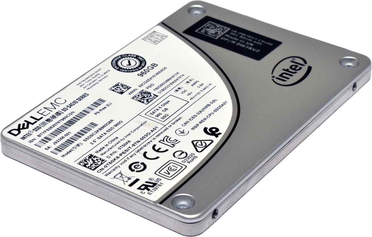 Dell EMC Intel D3-S4510 Series 960GB 0T50K8 SSDSC2KB960G8R 2,5" 7mm 6G SATA SSD Dell EMC Intel D3-S4510 Series 960GB 0T50K8 SSDSC2KB960G8R 2,5" 7mm 6G SATA SSD