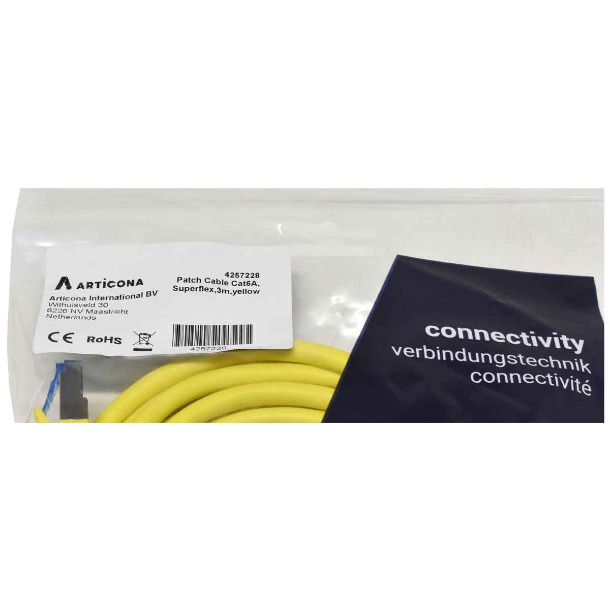 Datenkabel 3m Patch Kabel Articona 4257228 Cat6A Cable Superflex gelb !! Neu, OVP !! Datenkabel 3m Patch Kabel Articona 4257228 Cat6A Cable Superflex gelb !! Neu, OVP !!