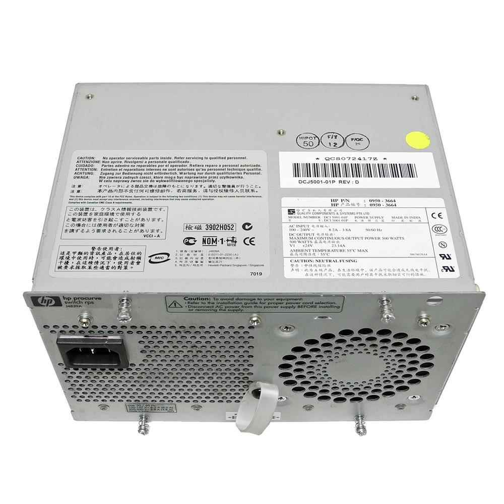 HP J8770A ProCurve gl/xl/vl Chassis 500W PSU J4839A 0950-3664 HP J8770A ProCurve gl/xl/vl Chassis 500W PSU J4839A 0950-3664