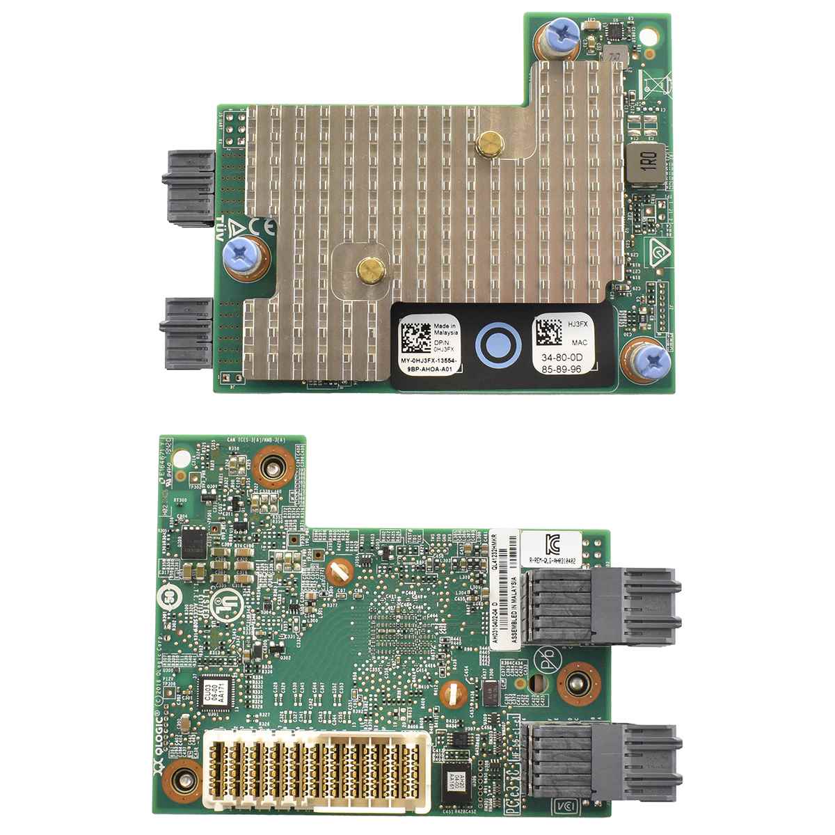 Dell Qlogic QL41232 HMKR Dual-Port Mezzanine Card 25GbE SFP28 0HJ3FX Dell Qlogic QL41232 HMKR Dual-Port Mezzanine Card 25GbE SFP28 0HJ3FX