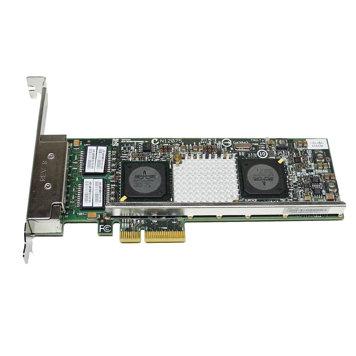 Cisco-Broadcom-NetXtreme-II-5709-Quad-Port-PCIe-x4-002.jpg Cisco Broadcom NetXtreme II 5709 Quad-Port PCIe x4 Netzwerkkarte 74-10900-01 BCM95709A0906G FP