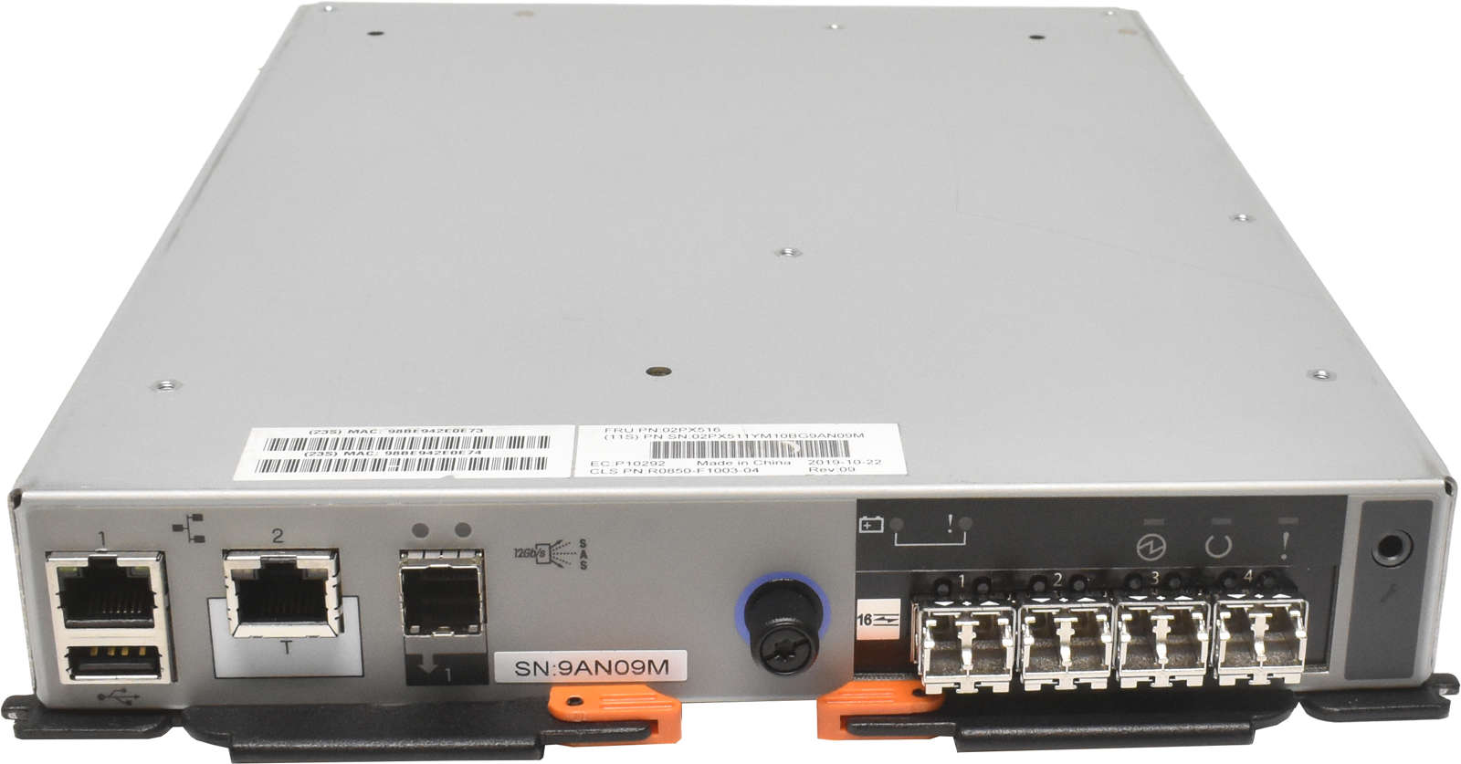IBM 02PX516 16GB FC SAN Controller für Storwize V5010E 02PX511 + 4x GBICs