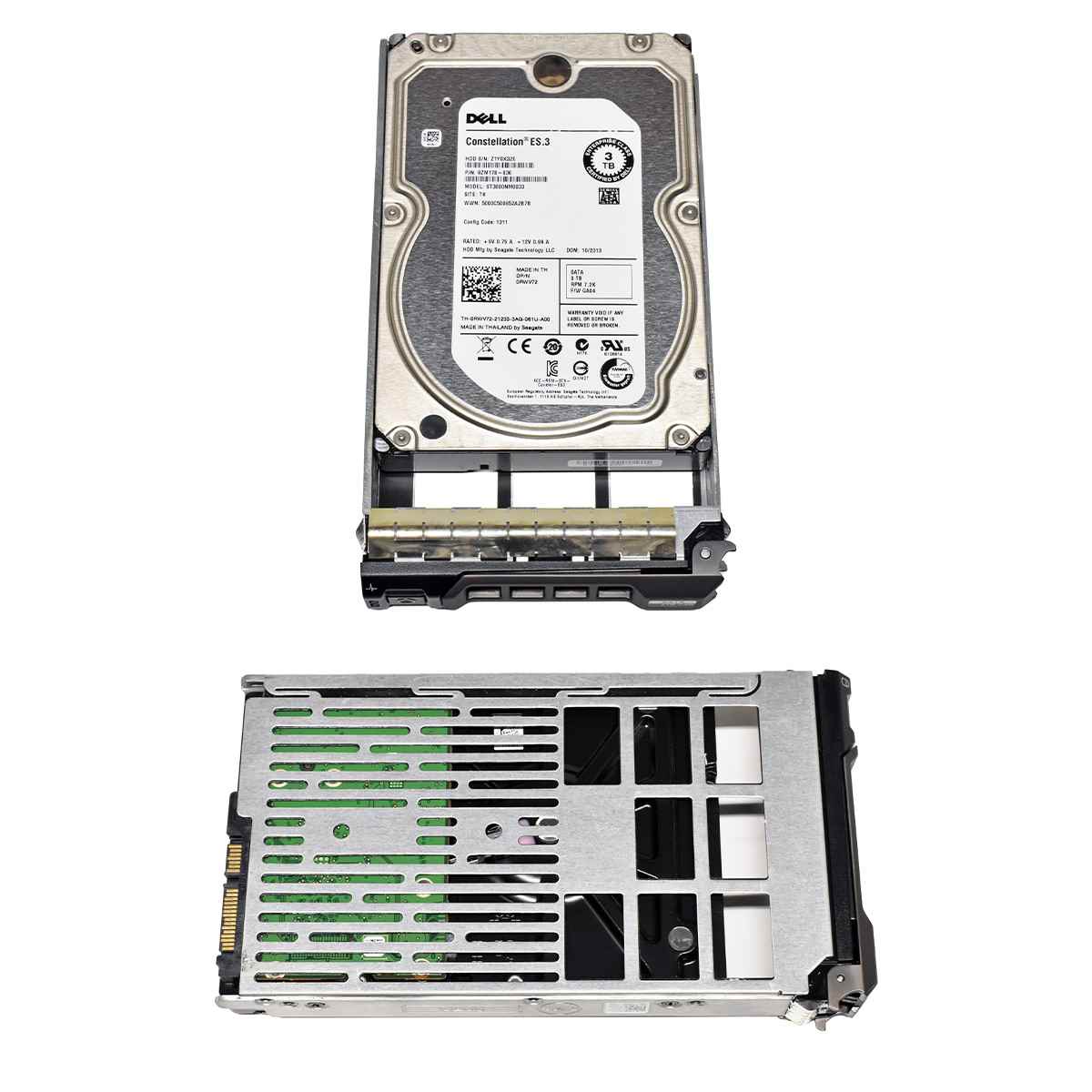Dell Seagate Constellation ES.3 3TB 0RWV72 ST3000NM0033 3.5" 7.2K 6G SATA HDD + Dell Caddy 0X968D