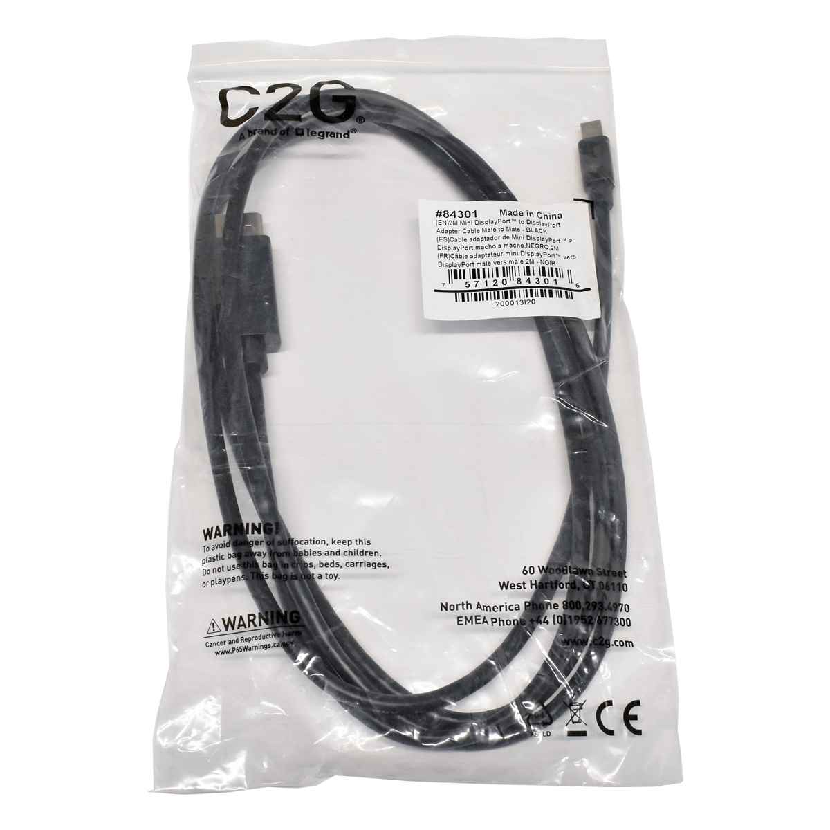 Datenkabel 2M C2G 84301 Mini Display Port - Display Port Neu OVP Datenkabel 2M C2G 84301 Mini Display Port - Display Port Neu OVP