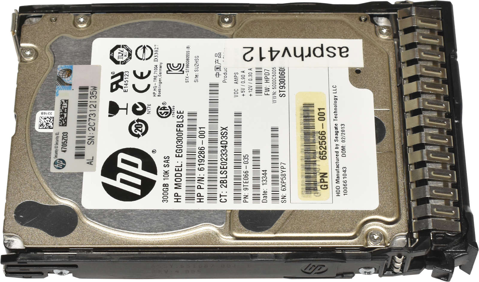 HP-300GB-2-5-6G-10K-SAS-HDD-Festplatte-EG0300FBLSE-004.jpg HP 300GB 2.5" 6G 10K SAS HDD Festplatte EG0300FBLSE 619286-001 mit Rahmen