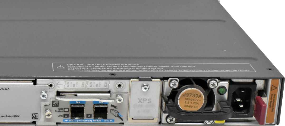 HP 2920-48G J9728A 48-Port stackable GE Switch 4x SFP +Module J9731A J9732A J9733A