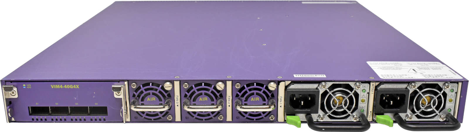 Extreme-Summit-X670V-48x-BF-17102-48-Port-SFP-10GE-002.jpg Extreme Summit X670V-48x-BF 17102 48-Port SFP+ 10GE Switch +VIM4 Module