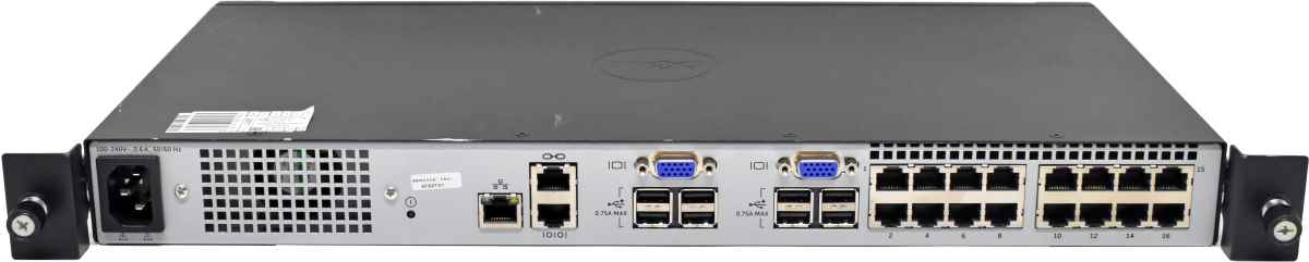Dell KVM 2161 0RMJ09 520-877-502 16-Port KVM Console Switch Dell KVM 2161 0RMJ09 520-877-502 16-Port KVM Console Switch