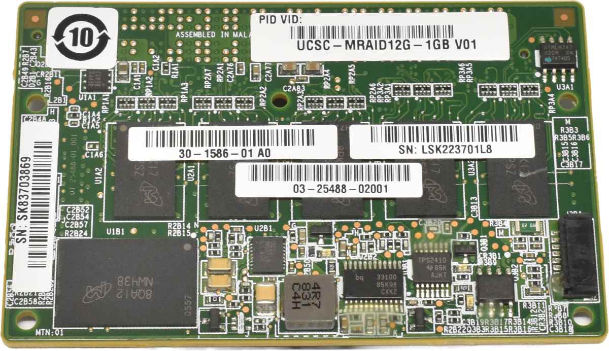 Cisco UCSC-MRAID12G-1GB 30-1586-01 1GB RAID Controller Cache Module Cisco UCSC-MRAID12G-1GB 30-1586-01 1GB RAID Controller Cache Module