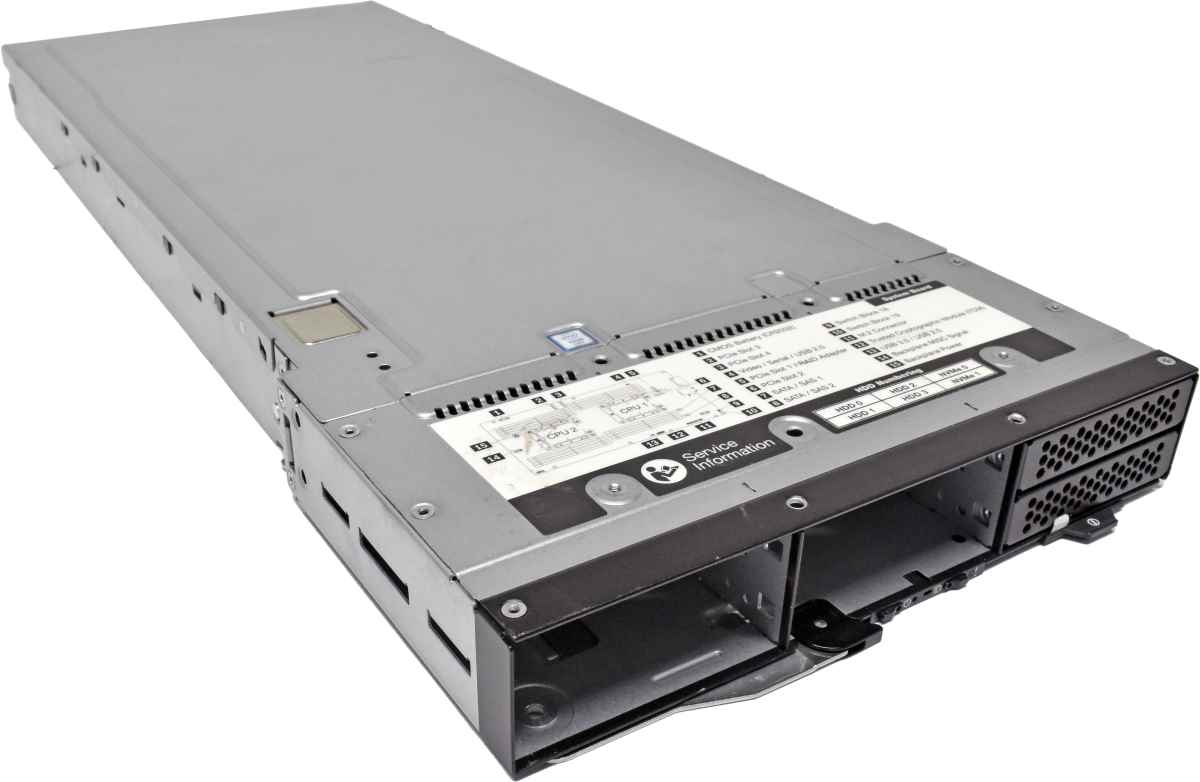 Lenovo SD530 Node Server no CPU no PC4 2x Heatsink RAID 530-8i 4x SFF