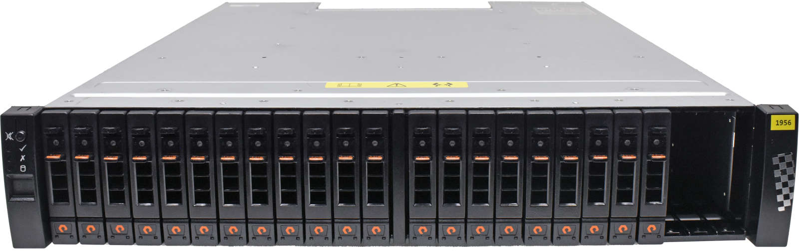 HP-XYRATEX-Compellent-Enclosure-EB-2425-1019221-01-001.jpg HP XYRATEX Compellent Enclosure EB-2425 1019221-01 2U 2x 12G SAS Controller 24x 2,5" Bay 2x PSU