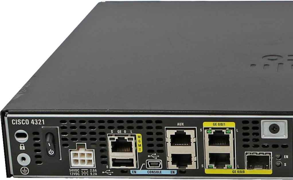 Cisco 4300 Series ISR4321/K9 GE Integrated Services Router no AC Adapter Cisco 4300 Series ISR4321/K9 GE Integrated Services Router no AC Adapter