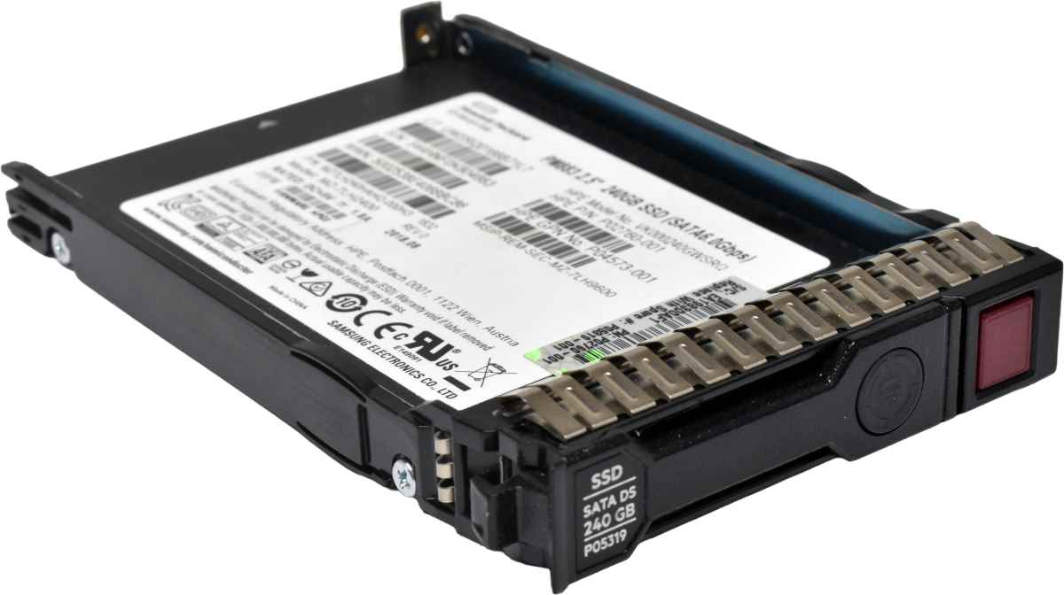 HP Samsung PM883 240GB P05319-001 MZ-7LH2400 2.5" SFF 6G SATA SSD +Caddy HP Samsung PM883 240GB P05319-001 MZ-7LH2400 2.5" SFF 6G SATA SSD +Caddy