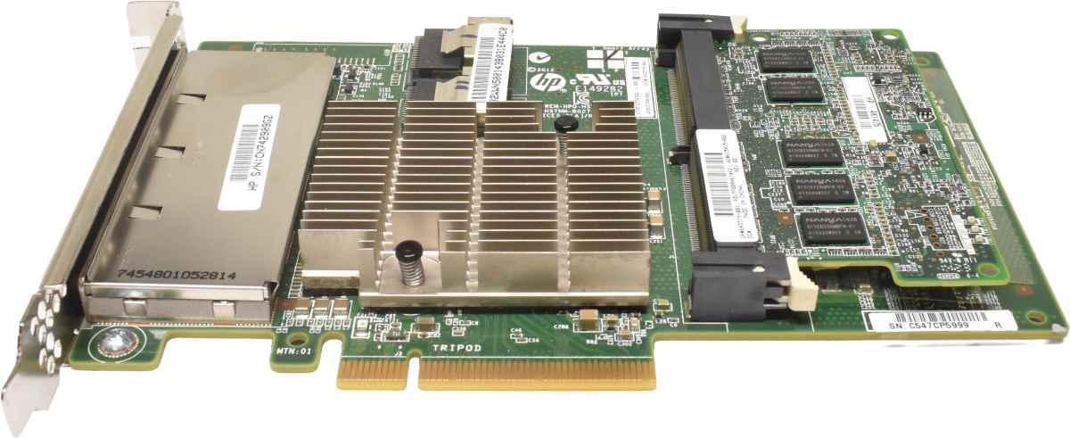 HP Smart Array P822 SAS RAID Controller 6Gb PCIe x8 2GB FBWC 643379-001 + BBU +2x Kabel