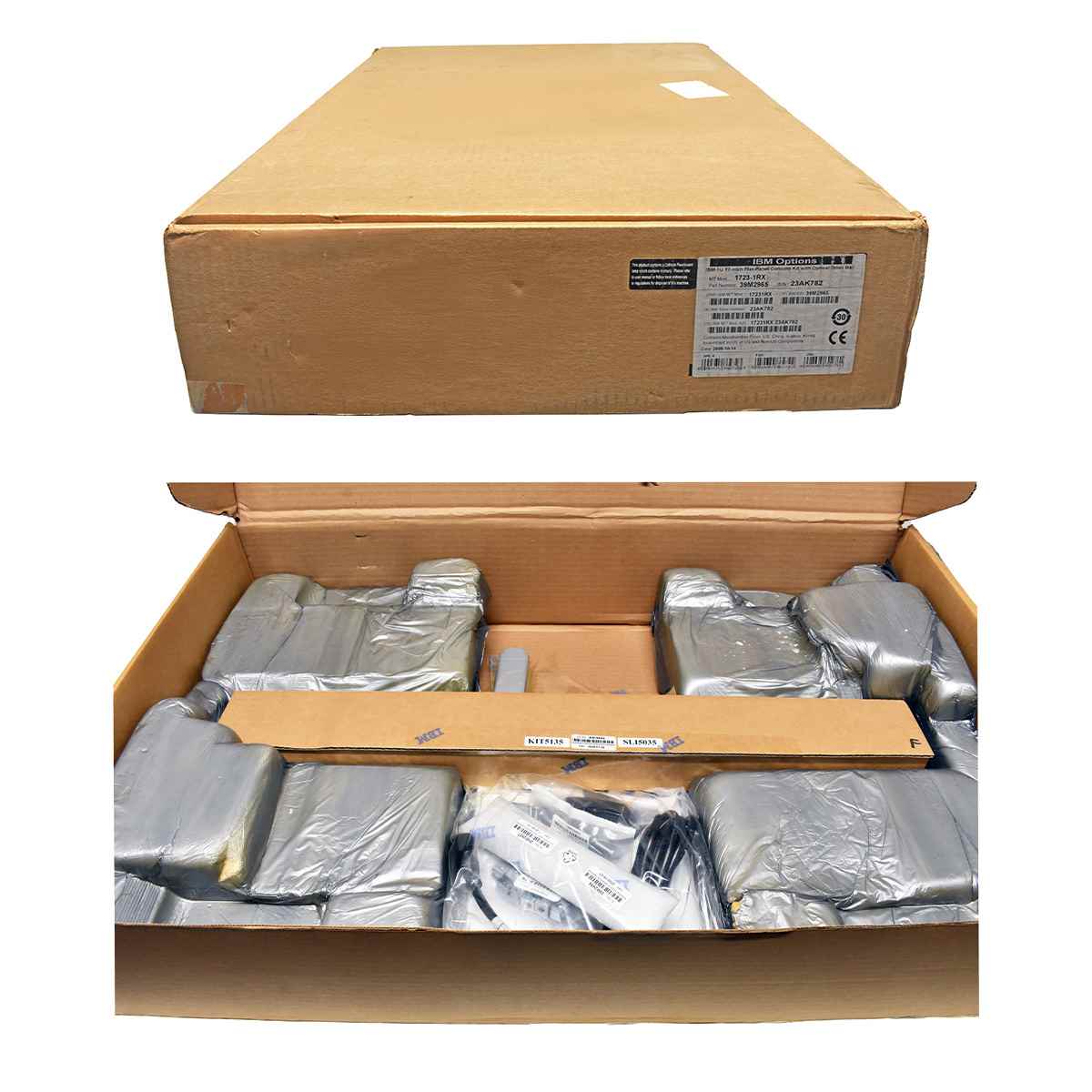 IBM 1723-1RX 39M2965 1U 17" Flat-Panel Console Kit with Optical Drive Bar +Rack Rails +Accesories NEW IBM 1723-1RX 39M2965 1U 17" Flat-Panel Console Kit with Optical Drive Bar +Rack Rails +Accesories NEW