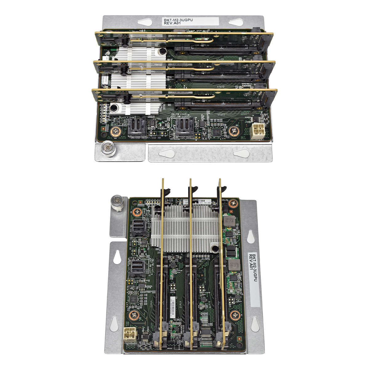 ZT-Systems-BKT-M2-3UGPU-T2918601-3-Port-NVMe-BOSS-006.jpg ZT Systems BKT-M2-3UGPU T2918601 3-Port NVMe BOSS Card +M.2 Expansion Cards for Server Storage Z17C31601B