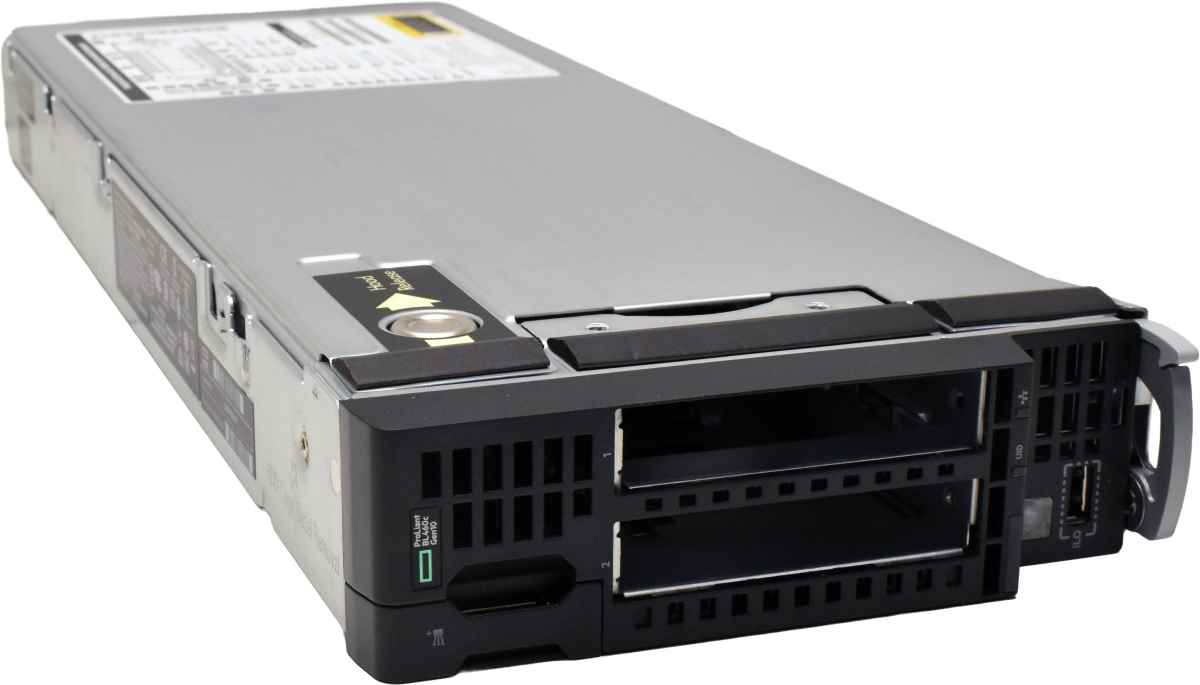 HP BladeSystem c7000 Enclosure 681844-B21 16xBL460C G10 2xPlatinum 8276 128GB RAM P204i P408e-M 2xSFF