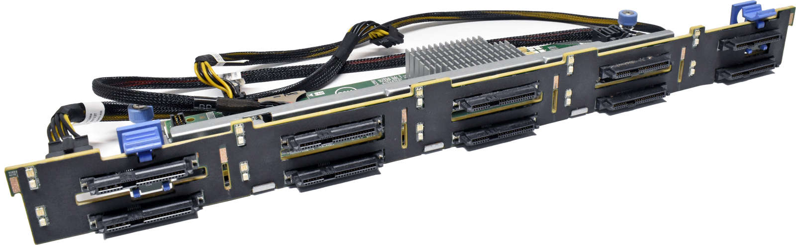 DELL-PowerEdge-R630-SAS-Backplane-Assembly-10x2-5-002.jpg DELL PowerEdge R630 SAS Backplane Assembly 10x2.5” 03XTYM 022VC9 0HRKY6 3x Kabel