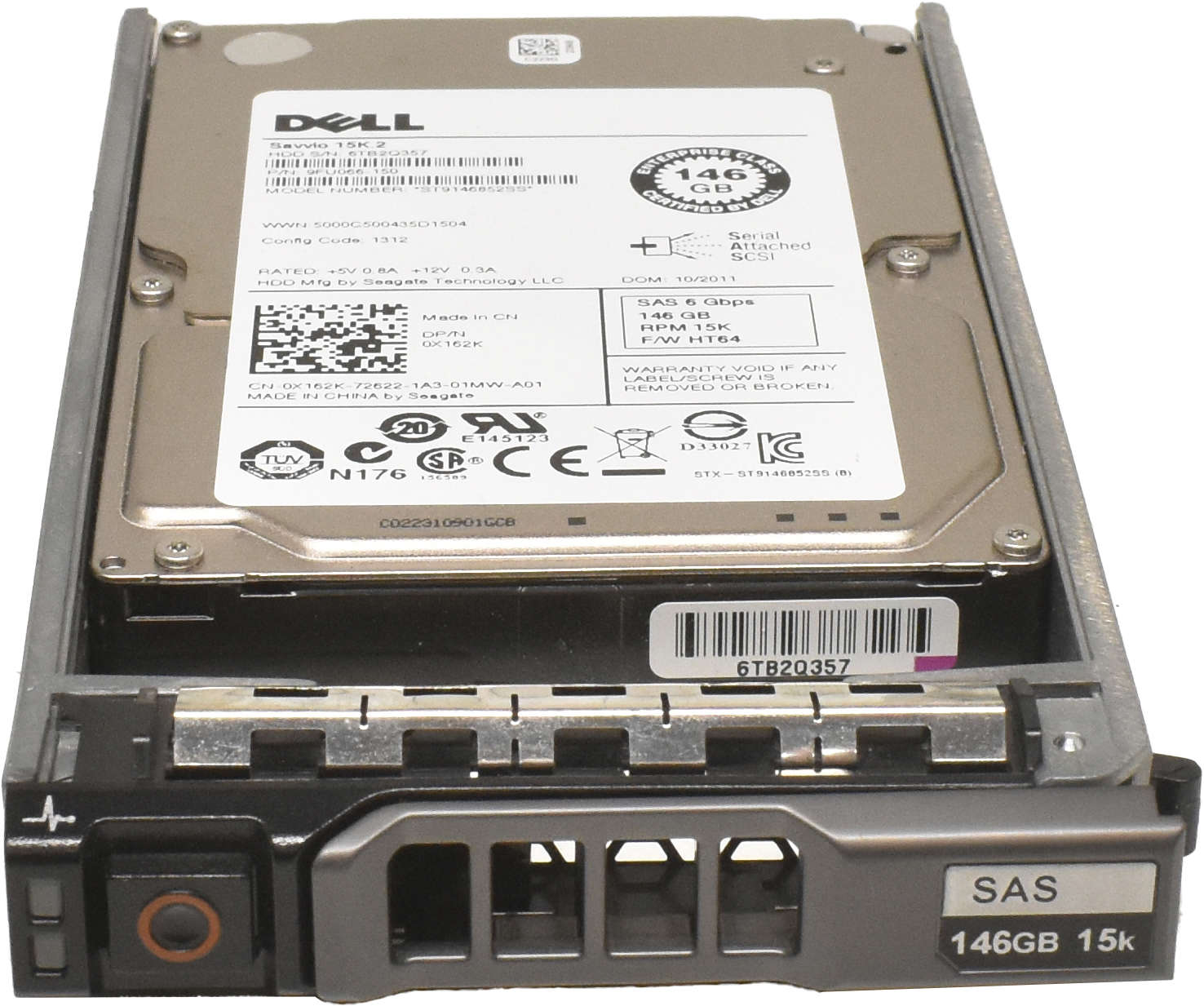 Dell-146GB-2-5-15K-6G-SAS-HDD-Festplatte-ST9146852-002.jpg Dell 146GB 2.5" 15K 6G SAS HDD Festplatte ST9146852SS 0X162K + Rahmen
