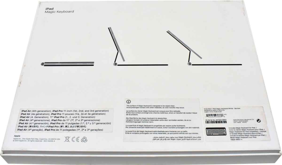 Apple iPad Air 4.Gen, 11" iPad Pro 1.-3. Gen. Magic Keyboard white German MJQJ3D/A NEW NEU