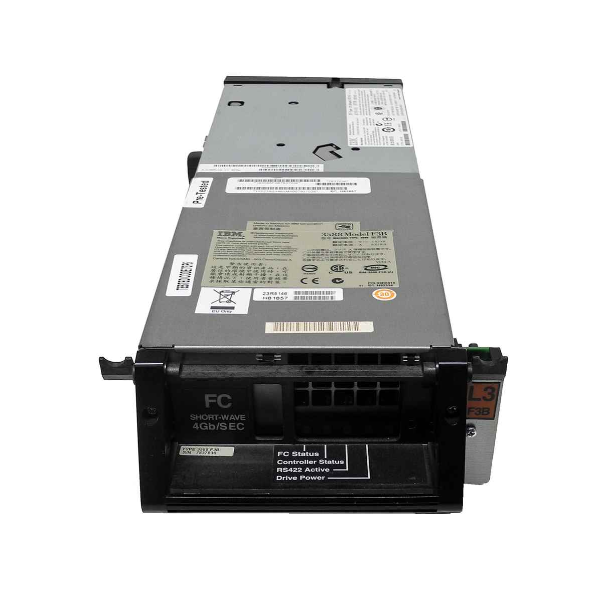 IBM 3588-F3B TS3500 LTO Ultrium 3 FC Tape Drive / Bandlaufwerk 23R5146, 23R4687 IBM 3588-F3B TS3500 LTO Ultrium 3 FC Tape Drive / Bandlaufwerk 23R5146, 23R4687