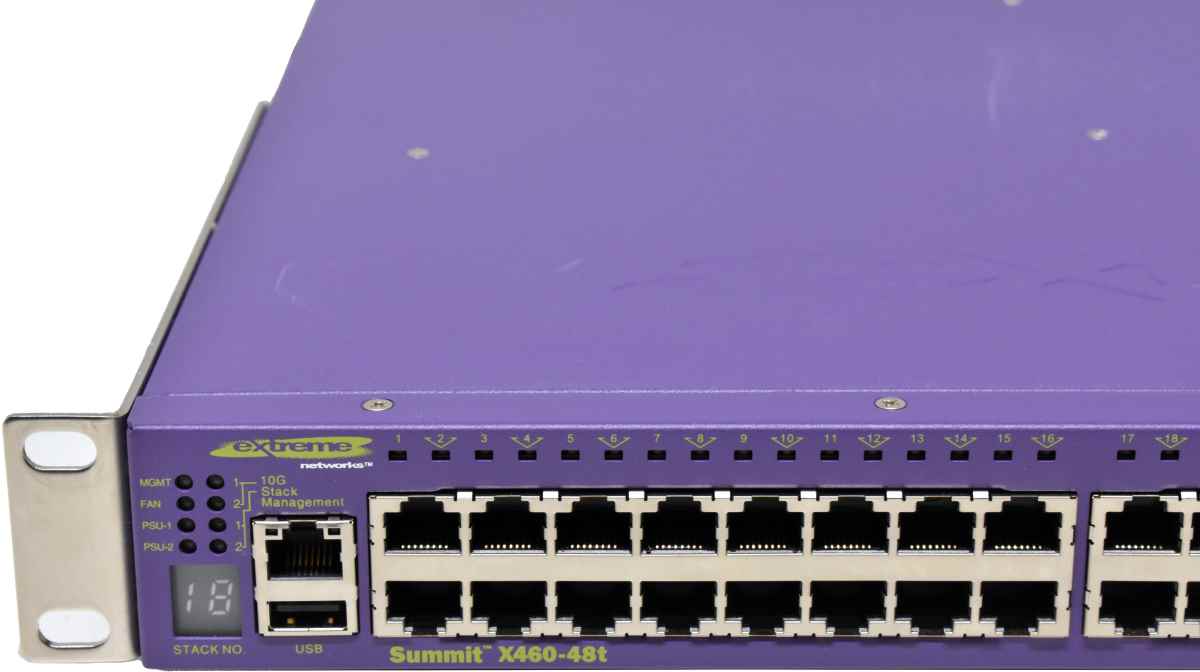 Extreme Networks Summit X460-48t 16402 48-Port RJ-45 GE Switch 4x 1G SFP Rack Ears