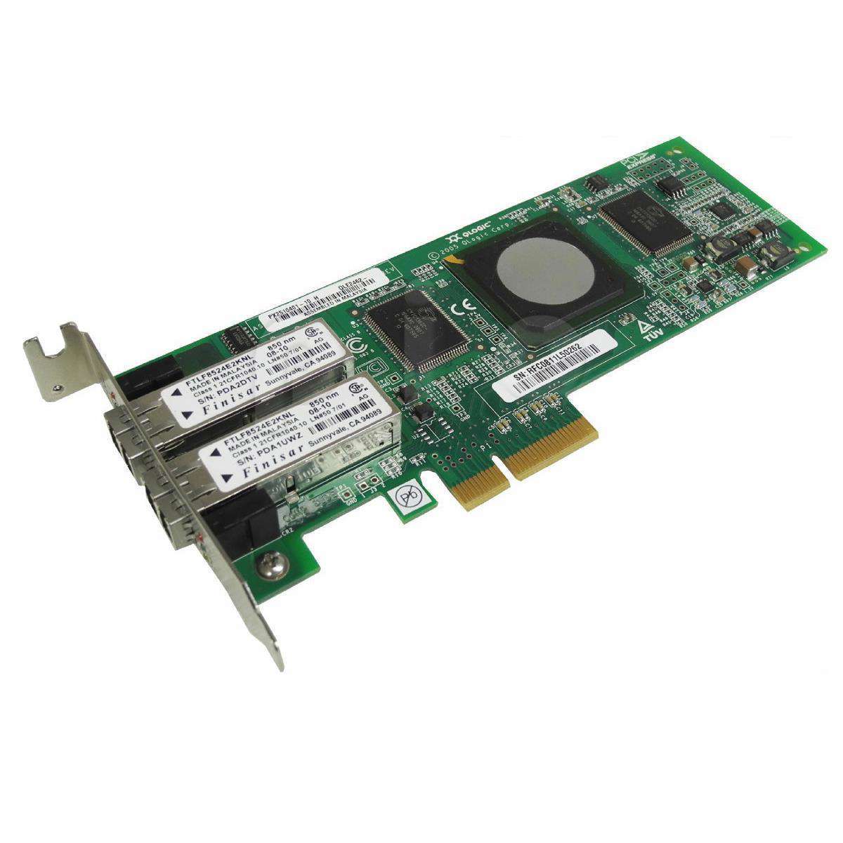 Logic-QLE2462-FC-Dual-Port-4GBit-PCIe-x4-Host-Bus-001.jpg Logic QLE2462 FC Dual-Port 4GBit PCIe x4 Host Bus Adapter LP P/N PX2510401-50 B