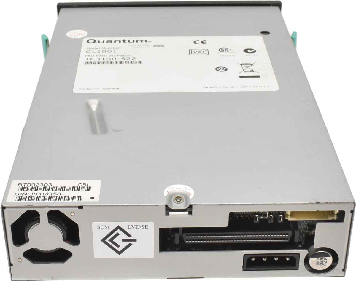 Quantum LTO-2 Ultrium CL1001 Tape Drive / Bandlaufwerk TE3100-522