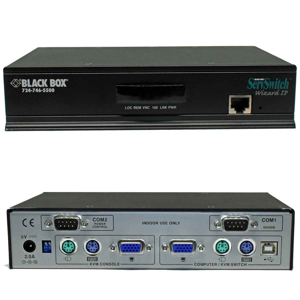 Black Box Serv Switch ACR2004A Wizard IP Remote Manager without 5V Power Supply