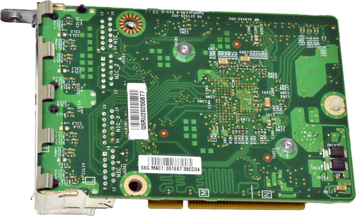 Intel G15234-250 Quad-Port RJ-45 GE NIC + Intel G16565-201 Carrier Card Single-Port RJ-45 GE