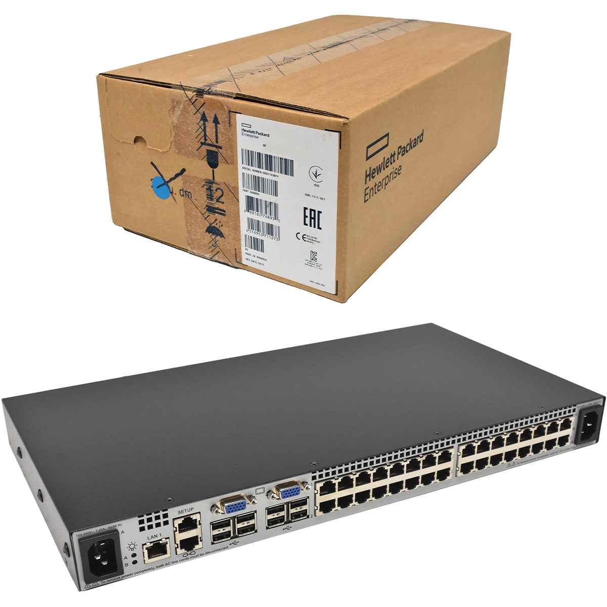 HP 0X2X32 KVM SVR CNSL G2 VM CAC SW Console Switch AF619A 32-Port +Accessories NEW HP 0X2X32 KVM SVR CNSL G2 VM CAC SW Console Switch AF619A 32-Port +Accessories NEW