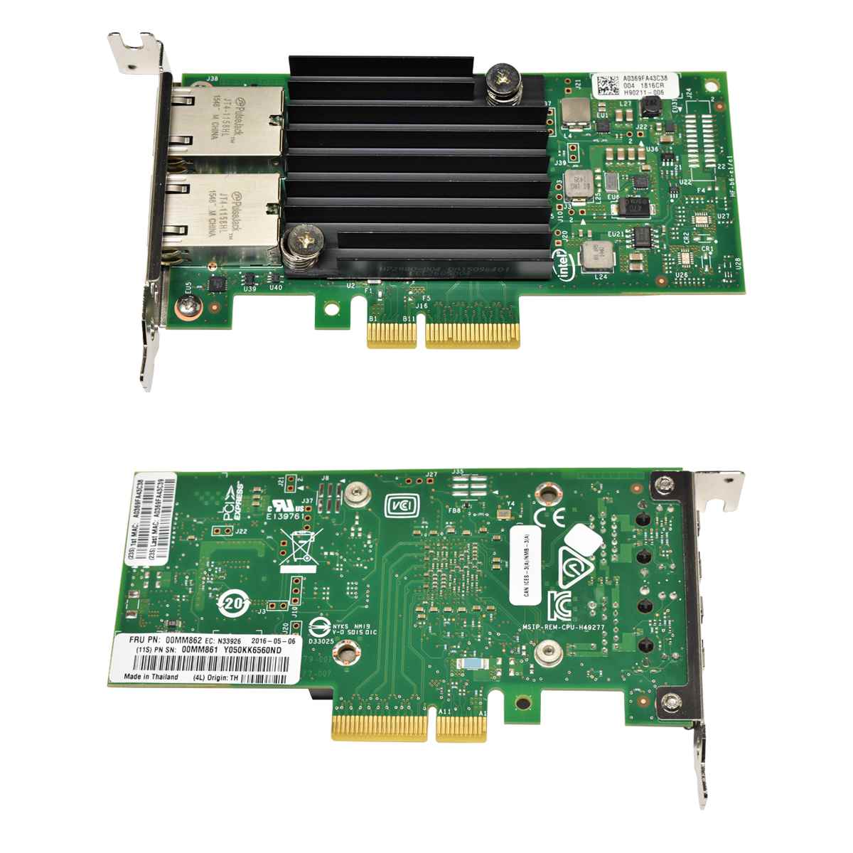 IBM Lenovo X550-T2 10G Ethernet Converged Network Adapter 00MM862 LP